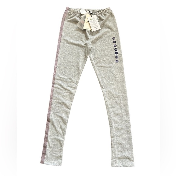 Koton Kids Girls Gray Glitter Stripe Leggings Size 11–12 146–152 cm - Picture 1 of 4